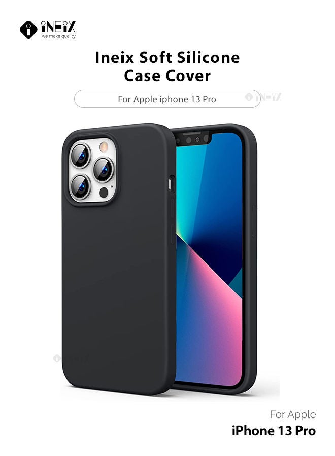 إينيكس جراب سيليكون مرن لهاتف أبل أيفون 13 برو - اسود - Image 1