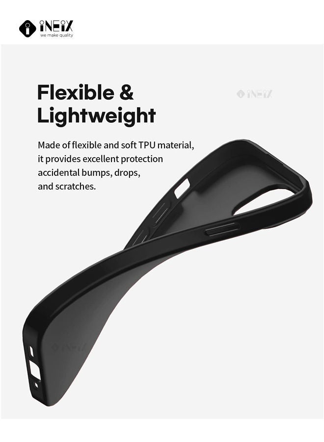 إينيكس جراب سيليكون مرن لهاتف أبل أيفون 13 برو - اسود - Image 5