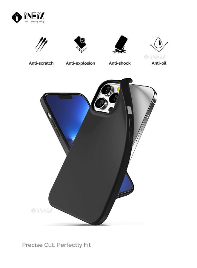 إينيكس جراب سيليكون مرن لهاتف أبل أيفون 13 برو - اسود - Image 2