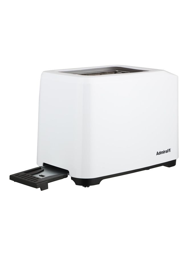 Admiral Toaster 2 Slice Chromed Lever & Knob Removable Crumb Tray Anti-Jam Function Adjustable Browning Control 220-240V 60Hz 2 Slices 800 W ADBK2TB White - Image 2