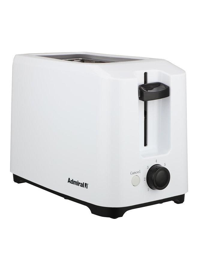 Admiral Toaster 2 Slice Chromed Lever & Knob Removable Crumb Tray Anti-Jam Function Adjustable Browning Control 220-240V 60Hz 2 Slices 800 W ADBK2TB White - Image 1