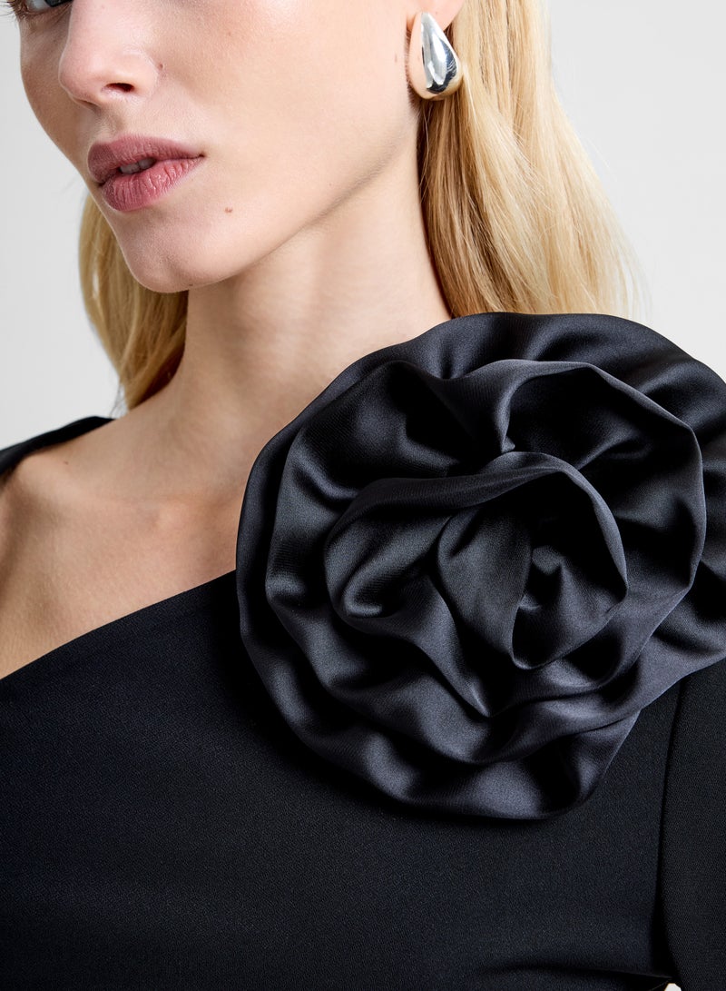 French Connection Valetta Jersey Longsleeve Rosette Top - Image 3