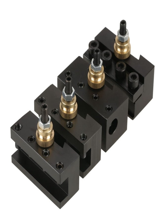 Walfront 4pcs Quick Change Tool, Mini Lathe Post Holder Kit Boring Blade Turning Facing Holder Set - Image 4