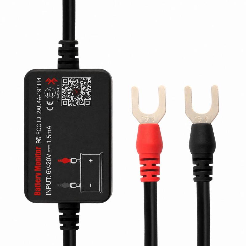 12V Battery Monitor Black Premium ABS Housing - 30-Day Data Storage Automatic Reminder Battery Tester for Vehicle Car Battery System Monitoring - Image 1