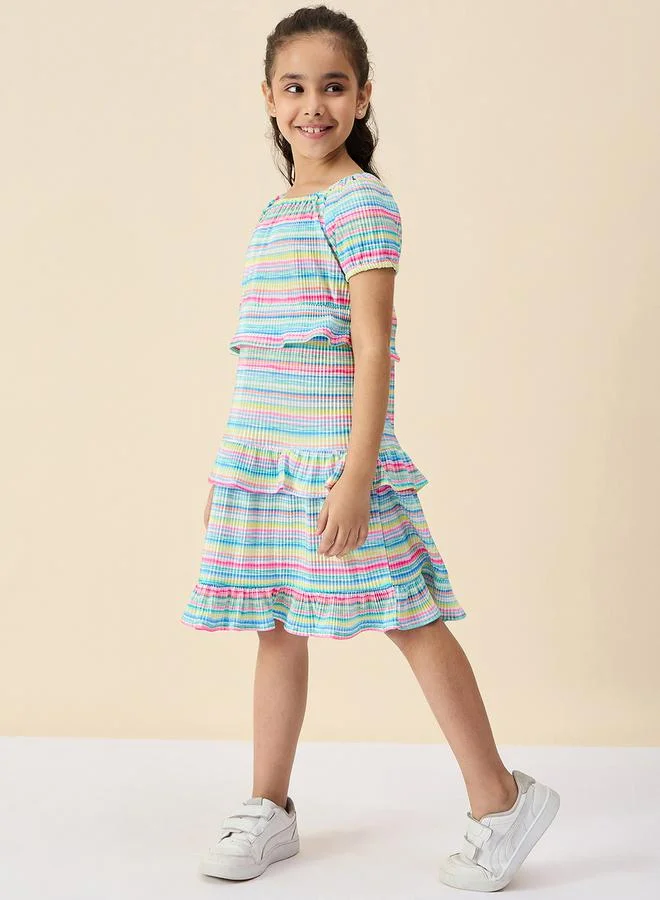 Stylo Bug Striped Ruffled Dress