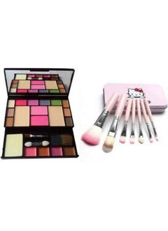adbeni Makeup Kit And Hello Kitty 7 Piece Brush Set (2 Items In The Set)  - Image 1