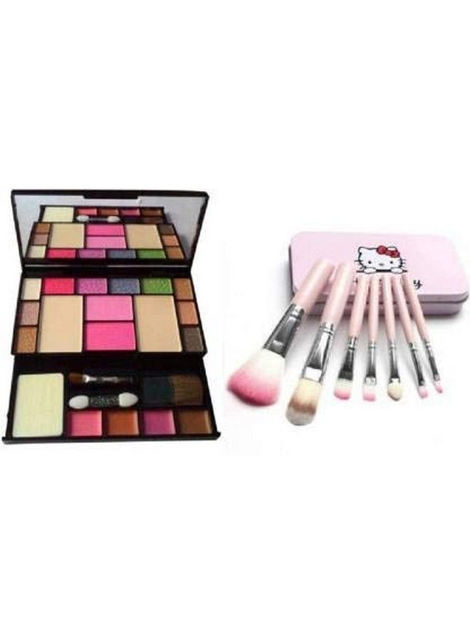 adbeni - Makeup Kit And Hello Kitty 7 Piece Brush Set (2 Items In The Set) - Image 1