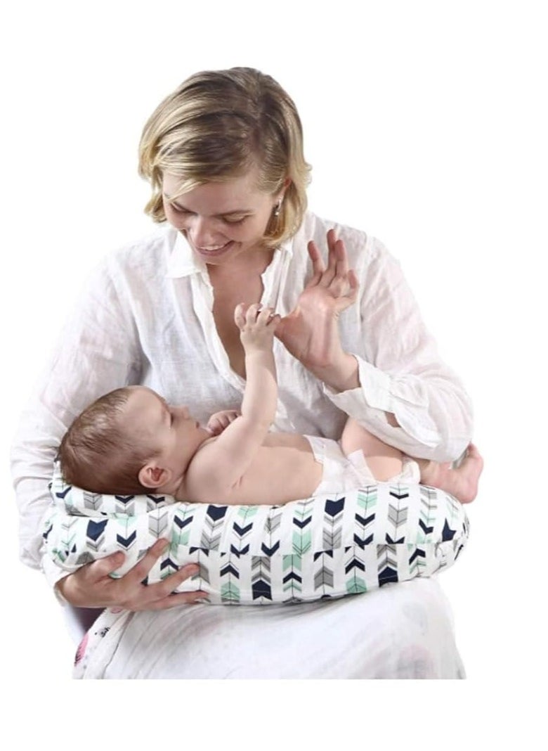 Generic Boppy Nursing Pillow And Positioner - Original, Black And Gold Animals, Breastfeeding, Bottle Feeding, Baby Support, With Removable Cotton Blend Cover, Wake Up Time Support - Multi Color  - Image 3