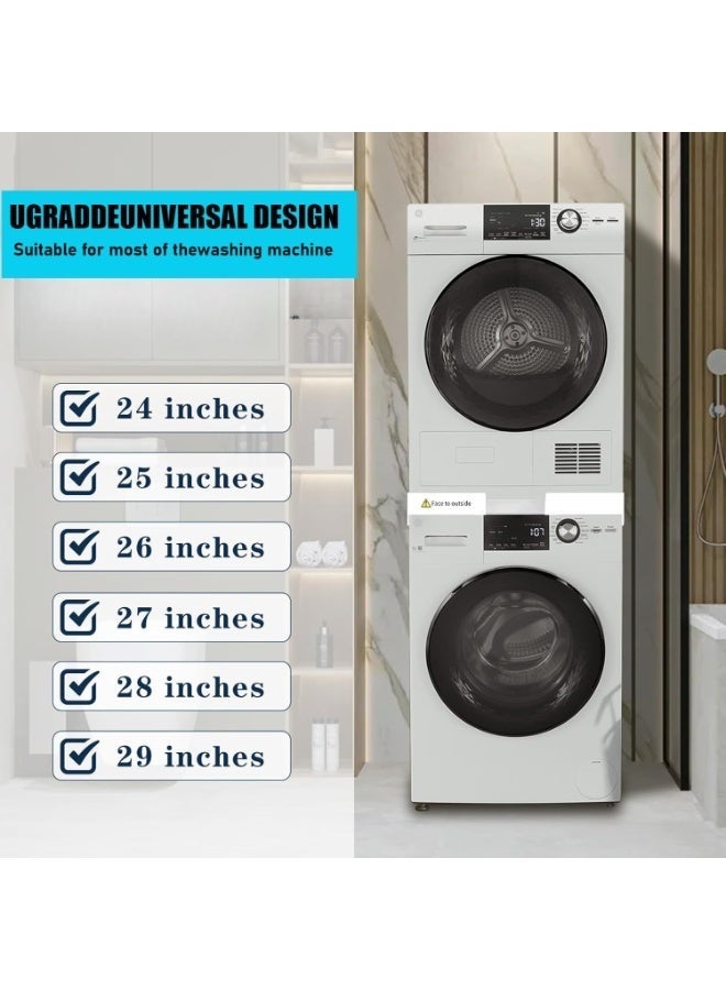 WALALLA Universal Washer Dryer Stacking Kit, Two Side Adjustable Stackable Kit, Wash Machine Pad for Washer and Dryer with Ratchet Adjestable 46-72 cm - Image 3