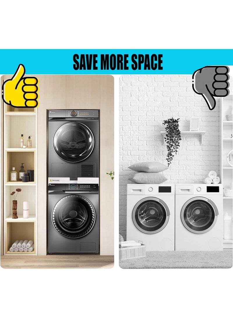 WALALLA Universal Washer Dryer Stacking Kit, Two Side Adjustable Stackable Kit, Wash Machine Pad for Washer and Dryer with Ratchet Adjestable 46-72 cm - Image 4