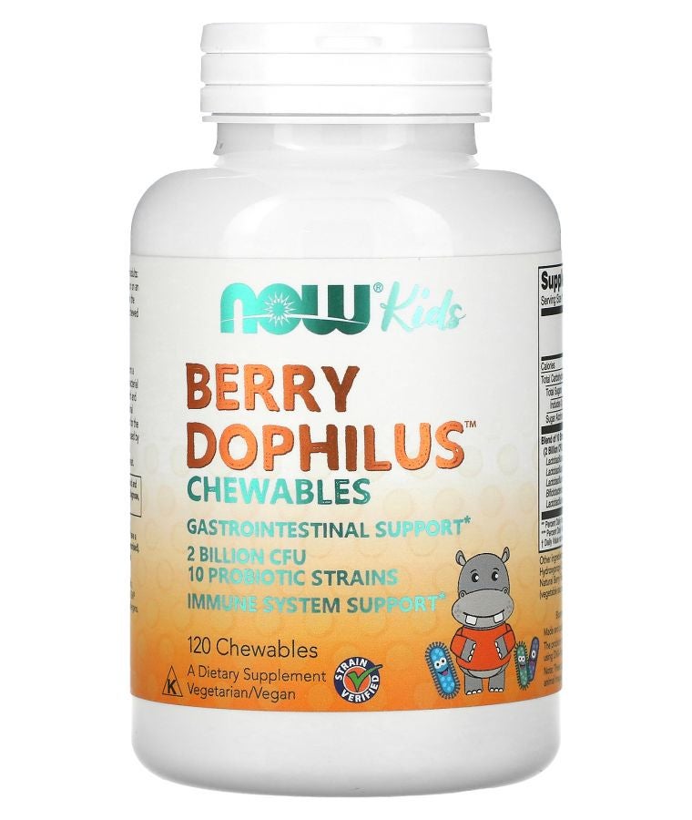now Berry Dophilus Kids 2 Billion CFU 120 Chewables