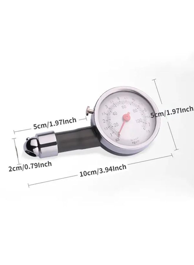 Black Heavy Duty Car Tire Pressure Gauge Dual Scale PSI KPa Portable Air Pressure Meter - Image 3