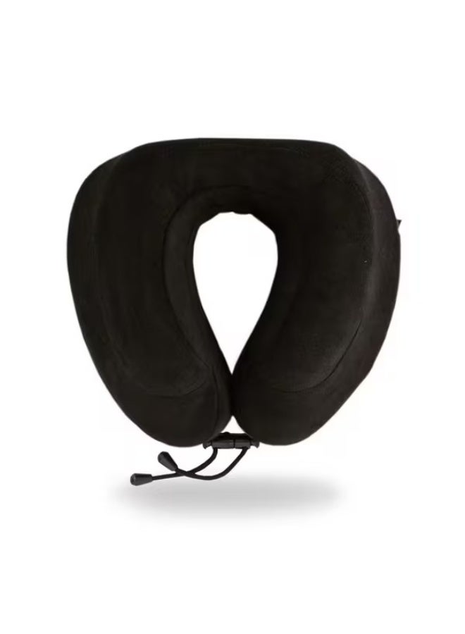 كابو وسادة رقبة من الميموري فوم الداعم والناعم ممتص للرطوبة باللون الأسود - Image 2