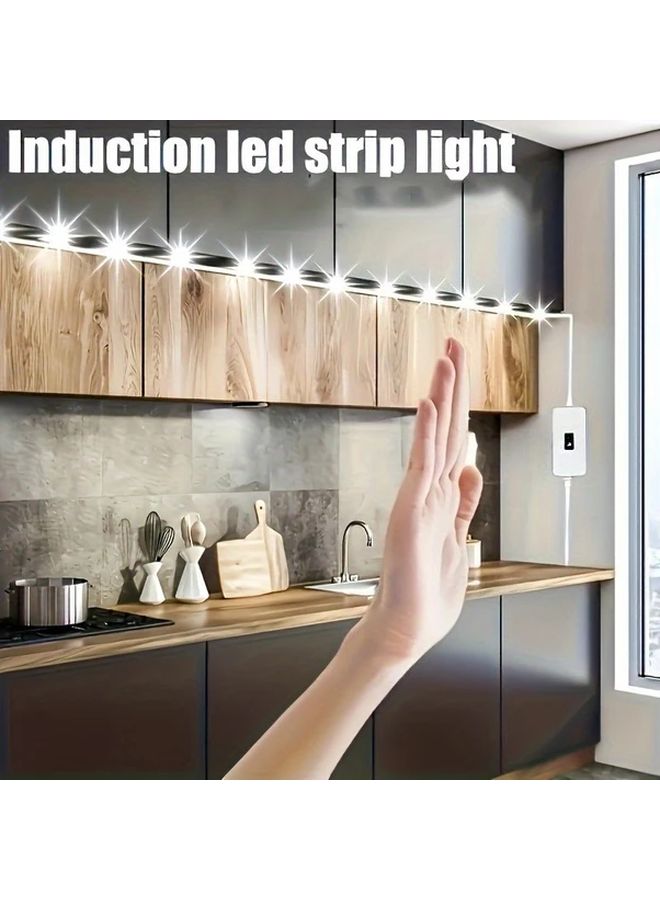 Motion Sensor USB LED Strip Light Cool White 1M For Kitchen Cabinet TV Lighting - Image 1