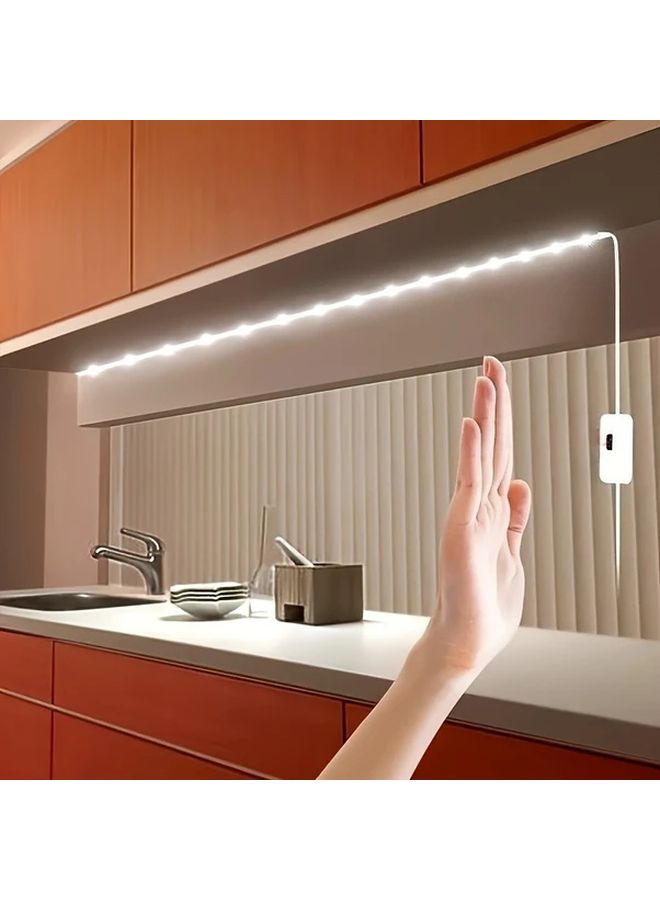 Motion Sensor USB LED Strip Light Cool White 1M For Kitchen Cabinet TV Lighting - Image 2