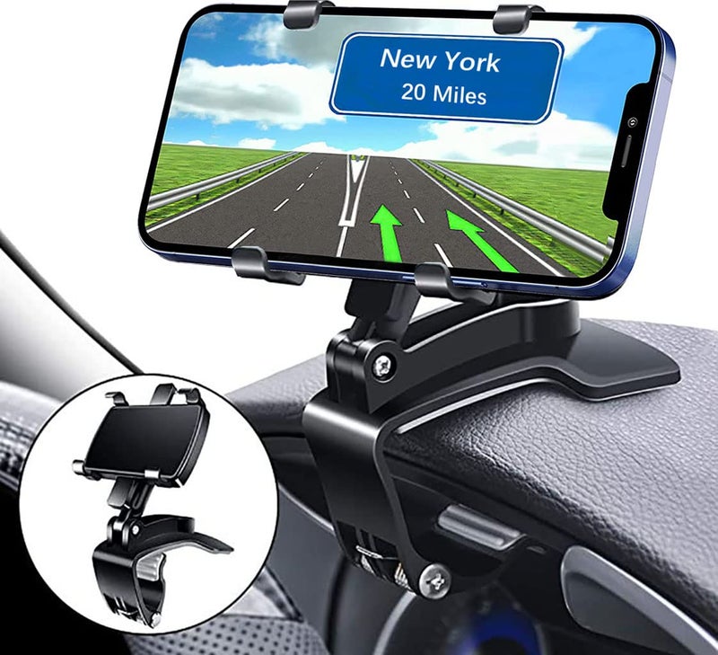 YAOKEEP Universal Car Phone Holder Mount,360 Degrees Rotation Dashboard Phone Holder [Upgrade Clip Never Fall],car Phone Mount for iPhone,Samsung,Google,Nokia,and 4 to 7" Smartphones - Image 1