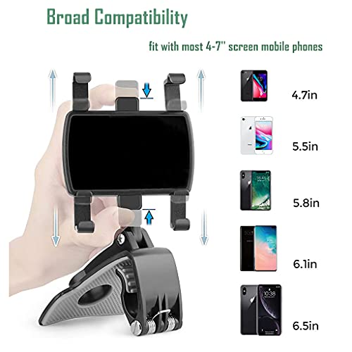 YAOKEEP Universal Car Phone Holder Mount,360 Degrees Rotation Dashboard Phone Holder [Upgrade Clip Never Fall],car Phone Mount for iPhone,Samsung,Google,Nokia,and 4 to 7" Smartphones - Image 5