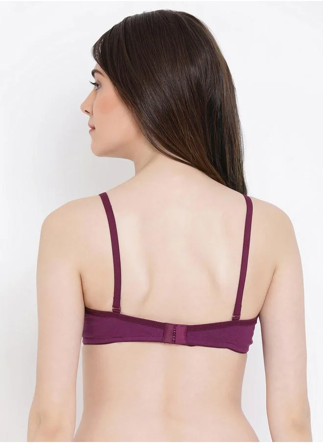Clovia Clovia Pack of 2 - Solid Non-Padded Non-Wired Full Coverage Multiway T-Shirt Bra