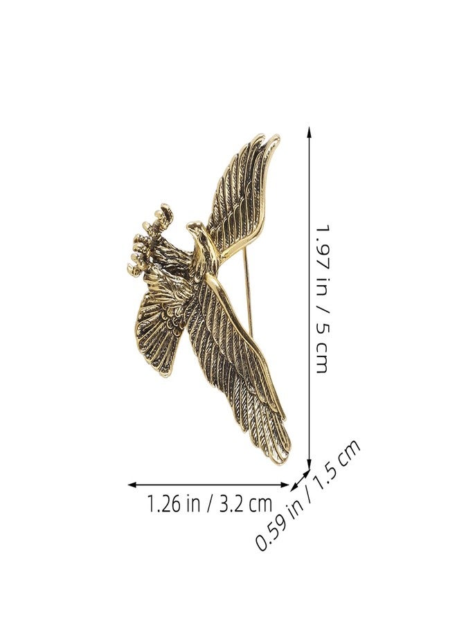 DEARMAMY Eagle Brooch Pin Vintage Lapel Pin for Women Men Brass Animal Brooch Jewelry Accessory for Clothes Scarves Retro Metal for and Daily Wear 1.96X1.25X0.59In - Image 2