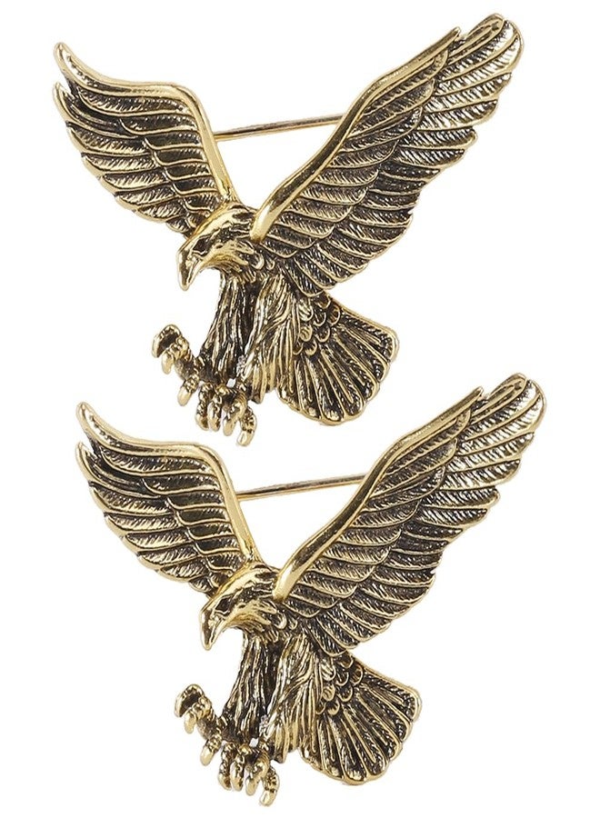 DEARMAMY Eagle Brooch Pin Vintage Lapel Pin for Women Men Brass Animal Brooch Jewelry Accessory for Clothes Scarves Retro Metal for and Daily Wear 1.96X1.25X0.59In - Image 1