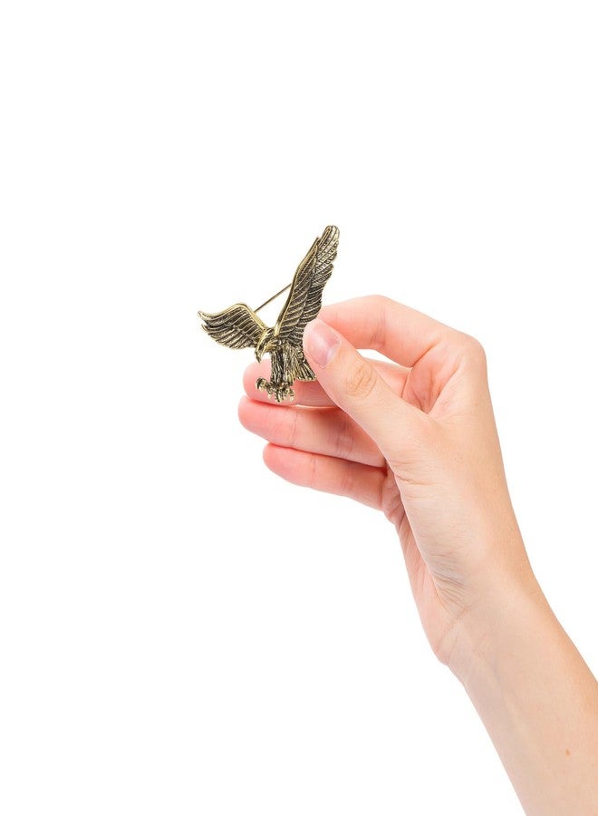 DEARMAMY Eagle Brooch Pin Vintage Lapel Pin for Women Men Brass Animal Brooch Jewelry Accessory for Clothes Scarves Retro Metal for and Daily Wear 1.96X1.25X0.59In - Image 4