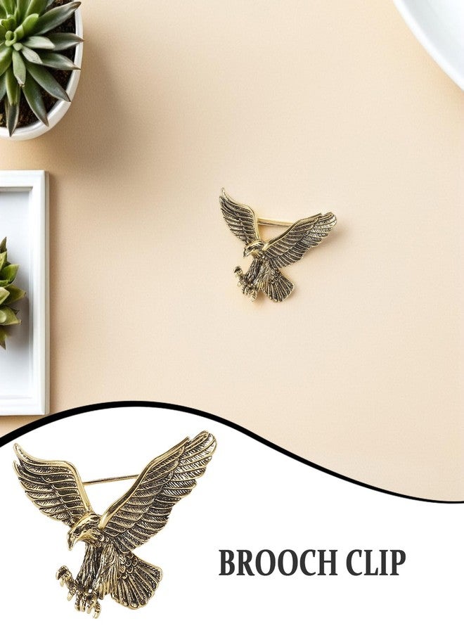 DEARMAMY Eagle Brooch Pin Vintage Lapel Pin for Women Men Brass Animal Brooch Jewelry Accessory for Clothes Scarves Retro Metal for and Daily Wear 1.96X1.25X0.59In - Image 3