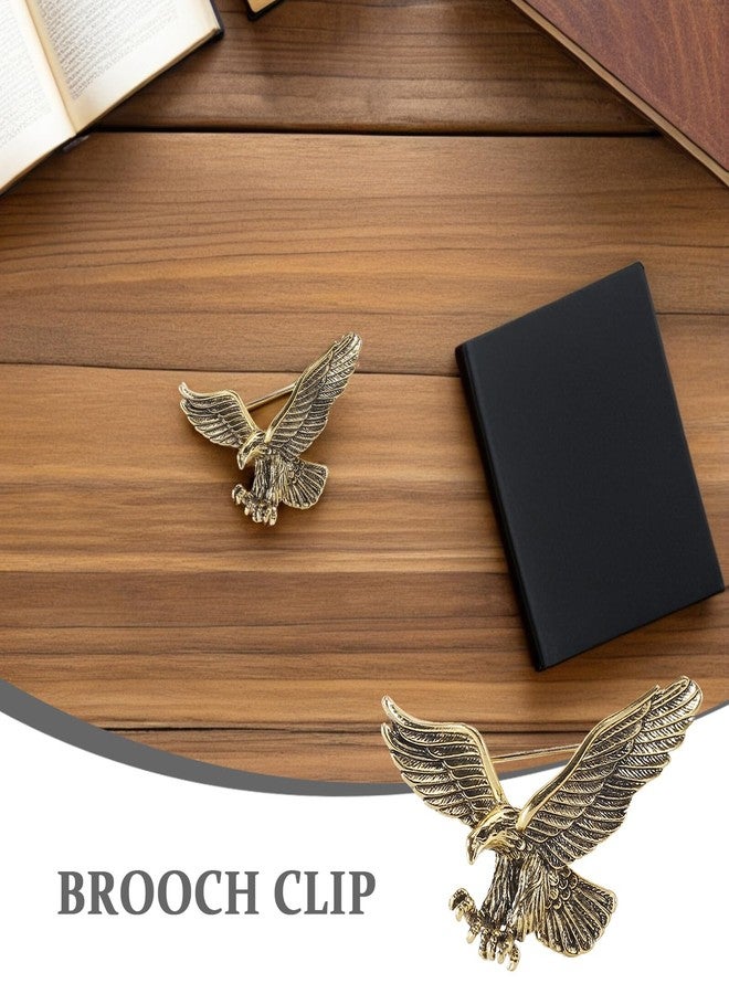 DEARMAMY Eagle Brooch Pin Vintage Lapel Pin for Women Men Brass Animal Brooch Jewelry Accessory for Clothes Scarves Retro Metal for and Daily Wear 1.96X1.25X0.59In - Image 5