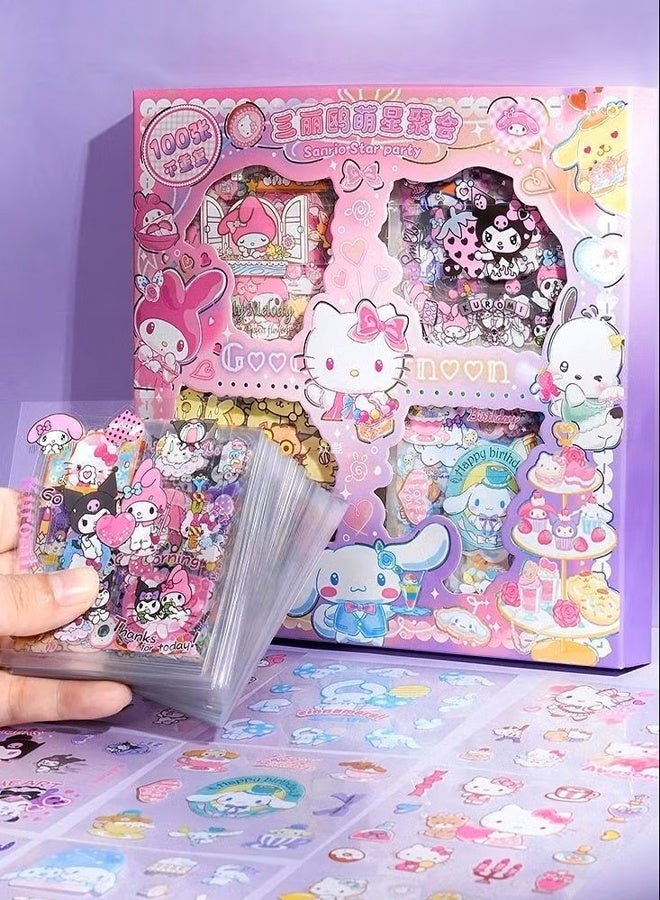 200 Sheets Cute Anime Girl Stickers, Vinyl Cartoon Aesthetic Decorative Sticker Set, Ideal for Scrapbooking, Journaling, Laptops, and Room Decoration - Image 3