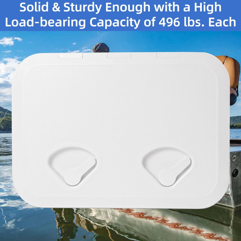 CLLOMAGY 17.3"x12.4" Boat Hatch Deck Access Lid,Marine Deck Access Hatch Door Cover for Bass/John/Fishing/Skiff/Sailboat/Yacht & RV/Camper Van,Durable&Weatherproof Boat Access Lid Cover-1PCS - Image 3