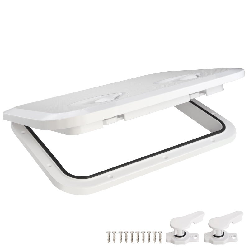 CLLOMAGY 17.3"x12.4" Boat Hatch Deck Access Lid,Marine Deck Access Hatch Door Cover for Bass/John/Fishing/Skiff/Sailboat/Yacht & RV/Camper Van,Durable&Weatherproof Boat Access Lid Cover-1PCS - Image 1