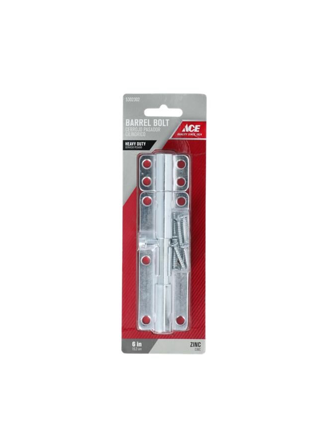 ACE Heavy Duty Barrel Bolt Zinc 6inch