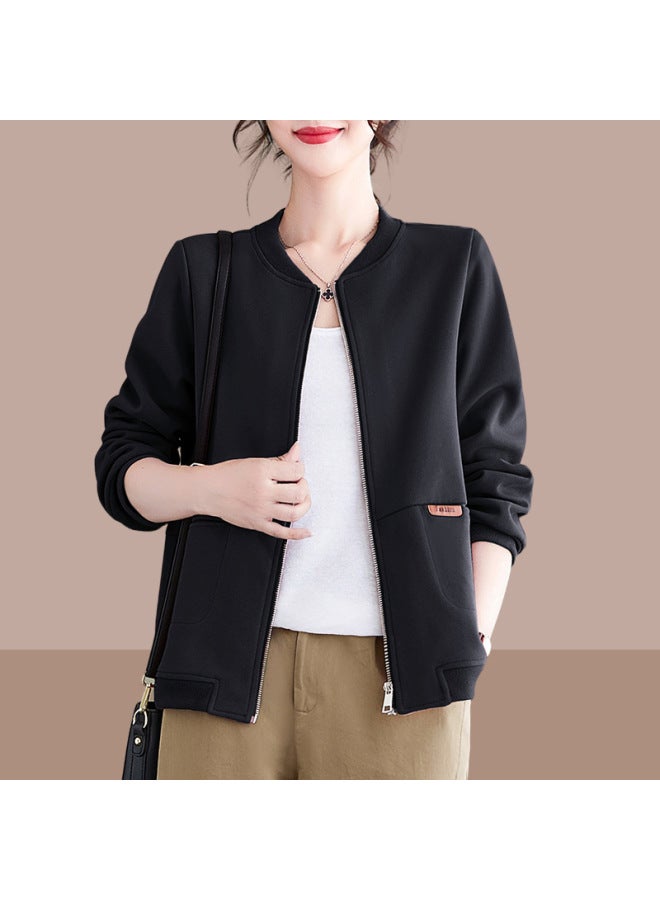 Short Casual Jacket Women's 2024 Spring And Autumn Baseball Suit Loose Work Jacket Sports All-match Top 