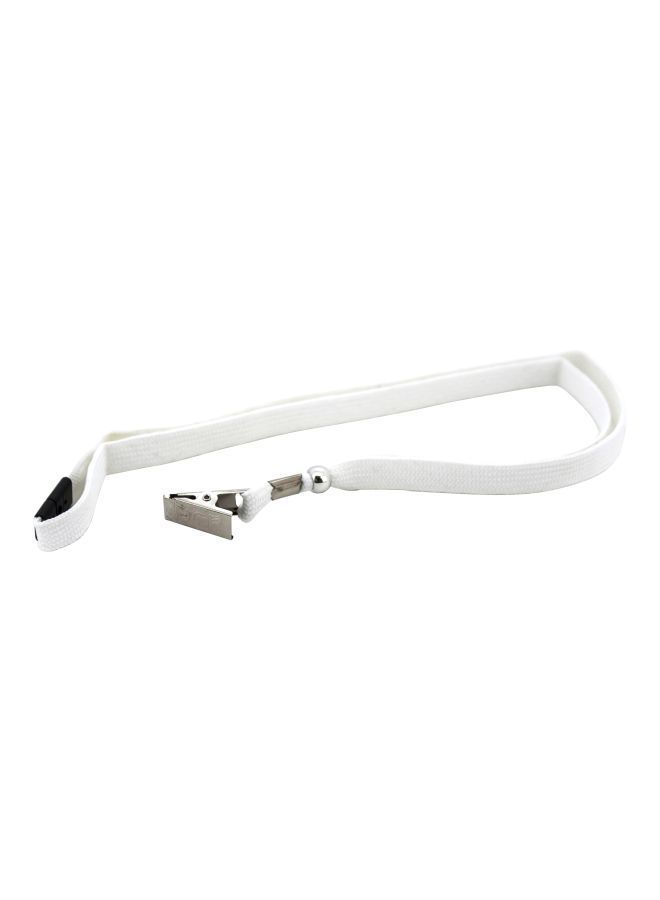 NIBEMINENT Lanyard ID Holder With Iron Clip White
