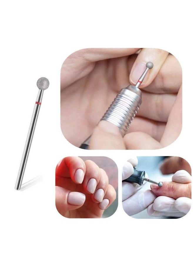 SQULIGT - 6Pcs Nail Drill Bits Ball Head 332'' Cuticle Clean Nail Bit For Electric Nail File Machine Suitable For Acrylic Manicure Pedicure Cuticle Gel Polishing Nail Salon Supply - Image 1