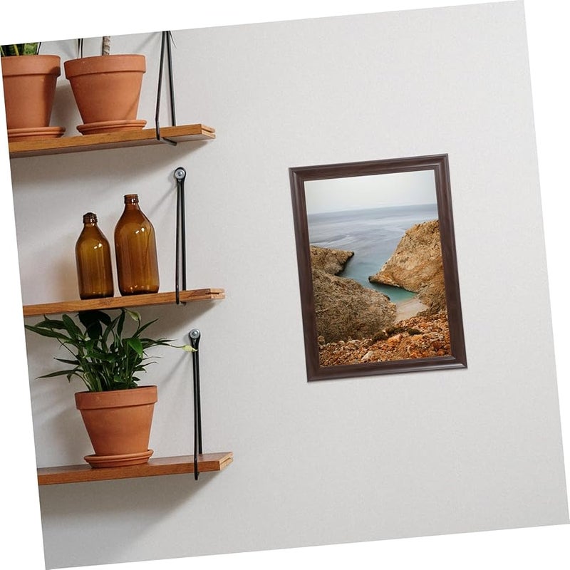 Large Rustic Brown Wooden Picture Frame For Wall Mounting Home Decor - Image 5