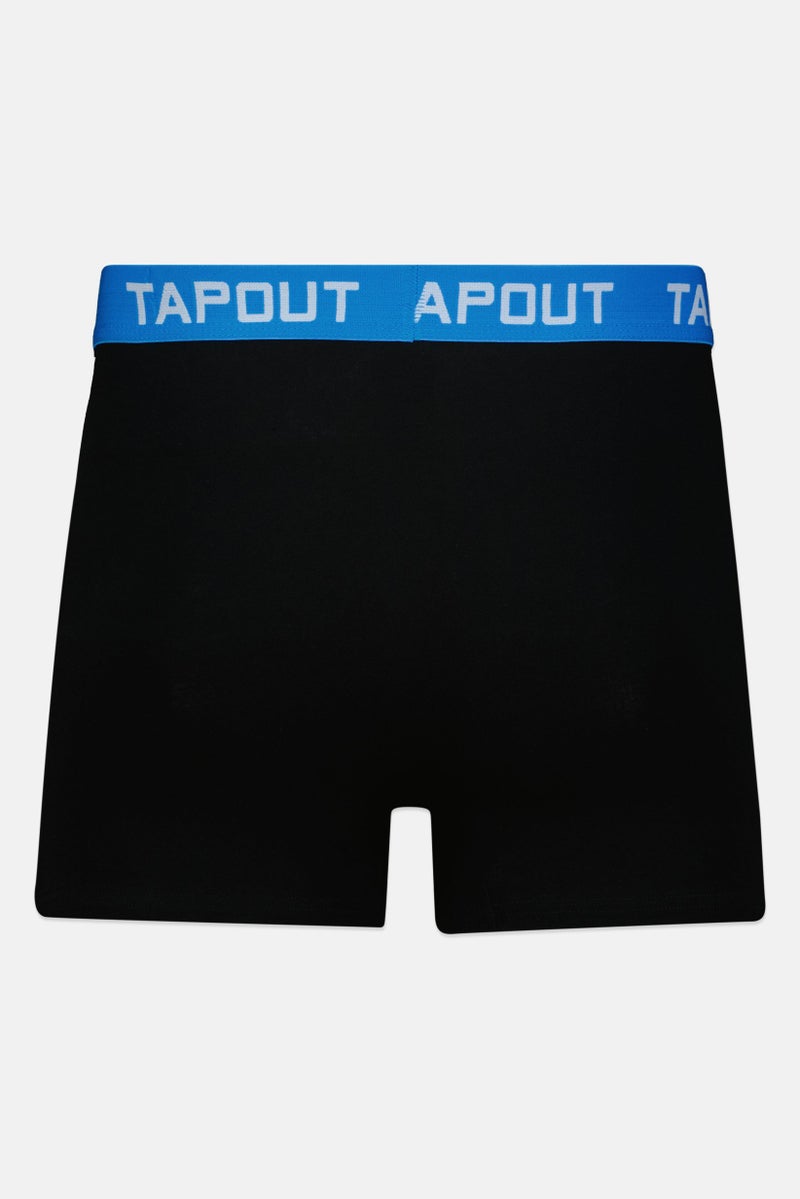 TapouT Men 3Pcs Brand Logo Boxer, Black - Image 3