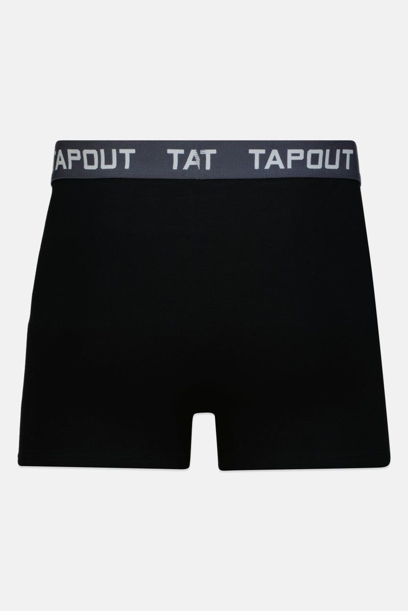 TapouT Men 3Pcs Brand Logo Boxer, Black - Image 4