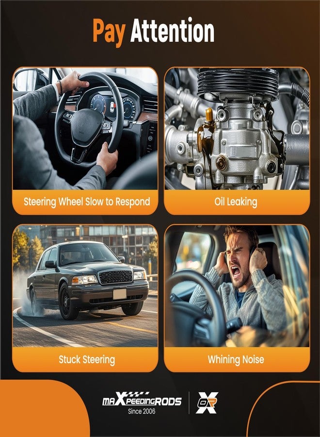 maXpeedingrods مضخة توجيه معزز من ماكسبيدينغ رودز 21-5456 مع بكرة لهوندا سيفيك 1.8 لتر موديلات 2006-2011، بديل للأرقام 96-05456، 55-5822، 56110RNAA01. - Image 5