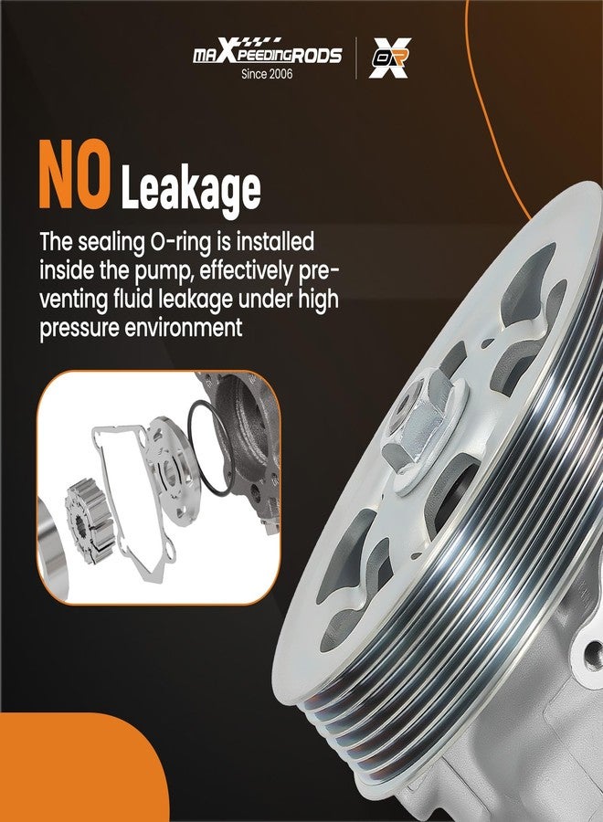 maXpeedingrods مضخة توجيه معزز من ماكسبيدينغ رودز 21-5456 مع بكرة لهوندا سيفيك 1.8 لتر موديلات 2006-2011، بديل للأرقام 96-05456، 55-5822، 56110RNAA01. - Image 2