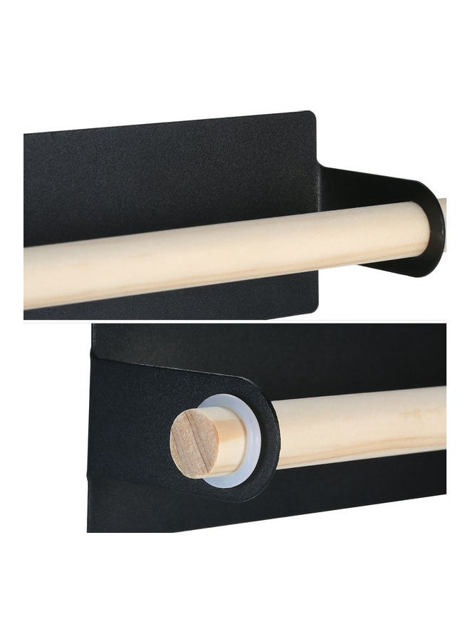 NIBEMINENT Self-adhesive Single Pole Towel Holder Black 26.00 x 6.00 6.50cm  - Image 5