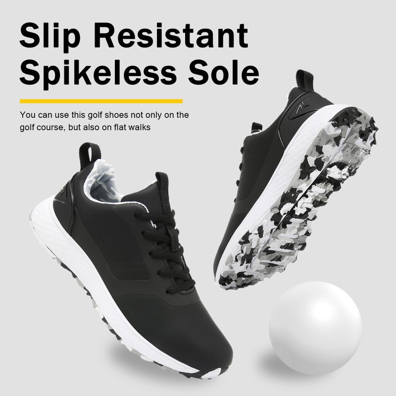 ULTIANT Women Golf Shoes Spikeless Waterproof Golf Sport Sneakers Size5-10(Black,42) - Image 4