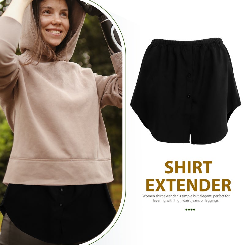 Shirt Women Fake Skirt Underskirt Lower Skirt Shirt for Layering - Image 2