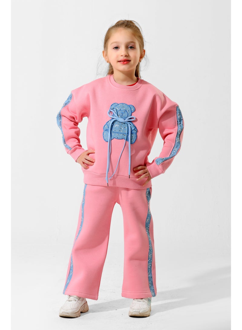 ريمينت بيجاما للبنات دبدوب جينز روز - Image 1