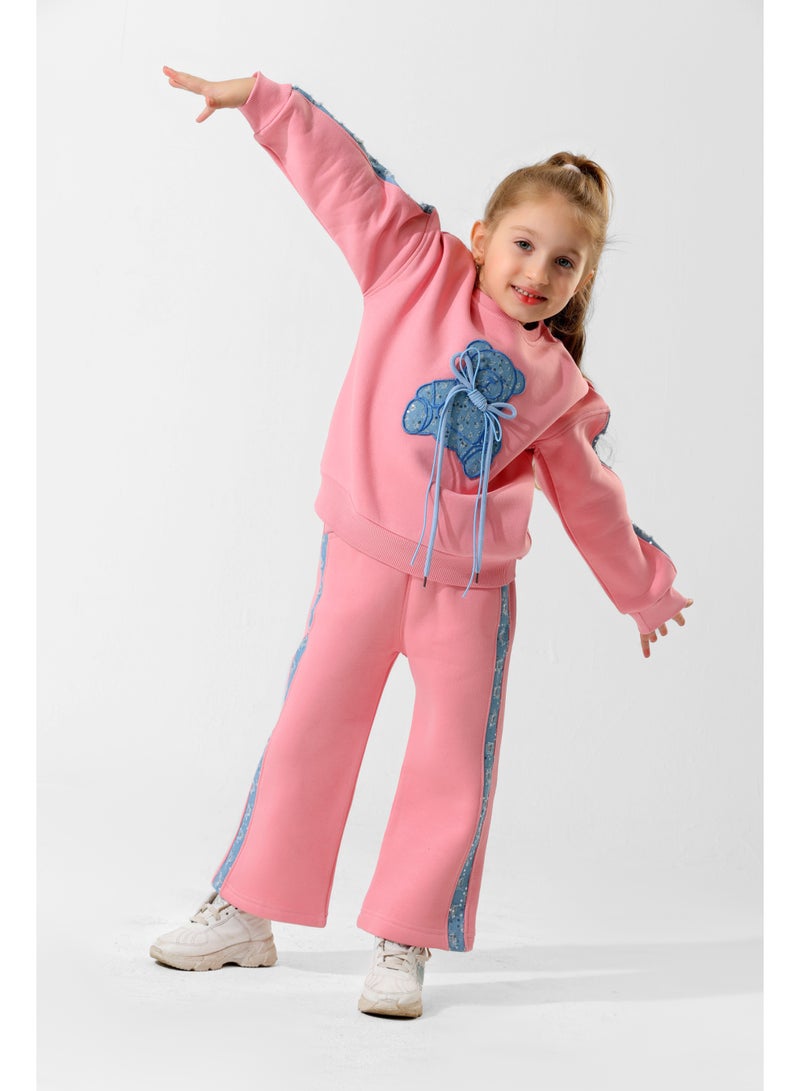 ريمينت بيجاما للبنات دبدوب جينز روز - Image 3