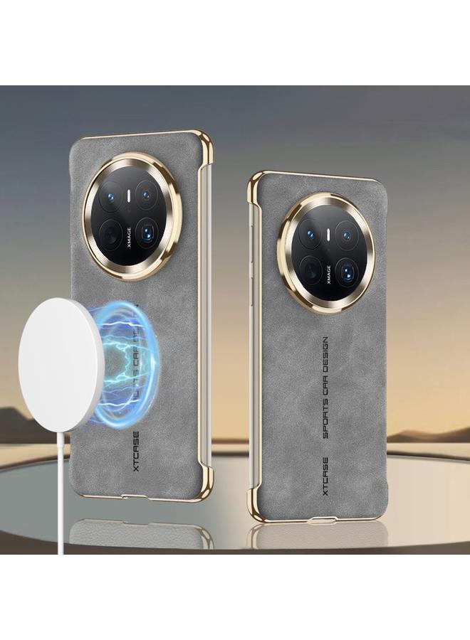 Case For Huawei Mate 70 Pro+ Borderless Electroplated Leather Magsafe Phone Case