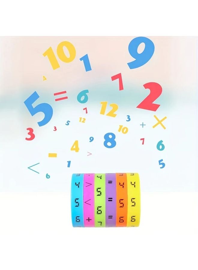 3 قطع دوارة لعبة تعلم الرياضيات أعمدة أرقام ملونة جمع طرح ضرب قسمة تمرين تعليمي للأصابع - Image 2
