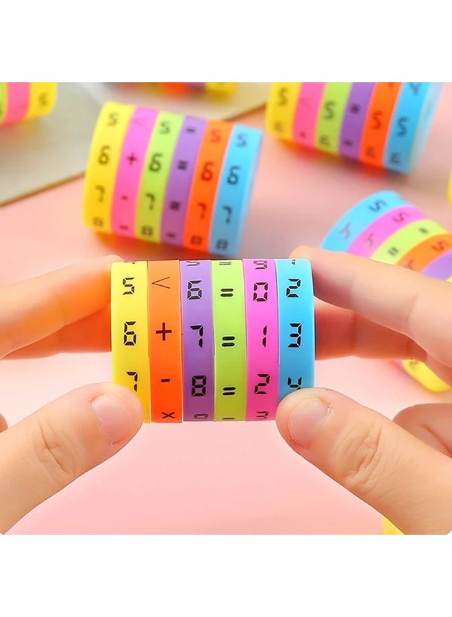 3 قطع دوارة لعبة تعلم الرياضيات أعمدة أرقام ملونة جمع طرح ضرب قسمة تمرين تعليمي للأصابع - Image 5