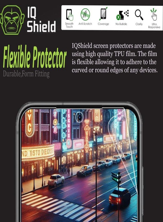 IQShield 2 Pack for Samsung Galaxy S24 Screen Protector: Clear TPU Film, Bubble-Free Installation, Scratch-Resistant, Case Friendly, HD Clarity for Ultimate Protection Fingerprint Unlock - Image 3
