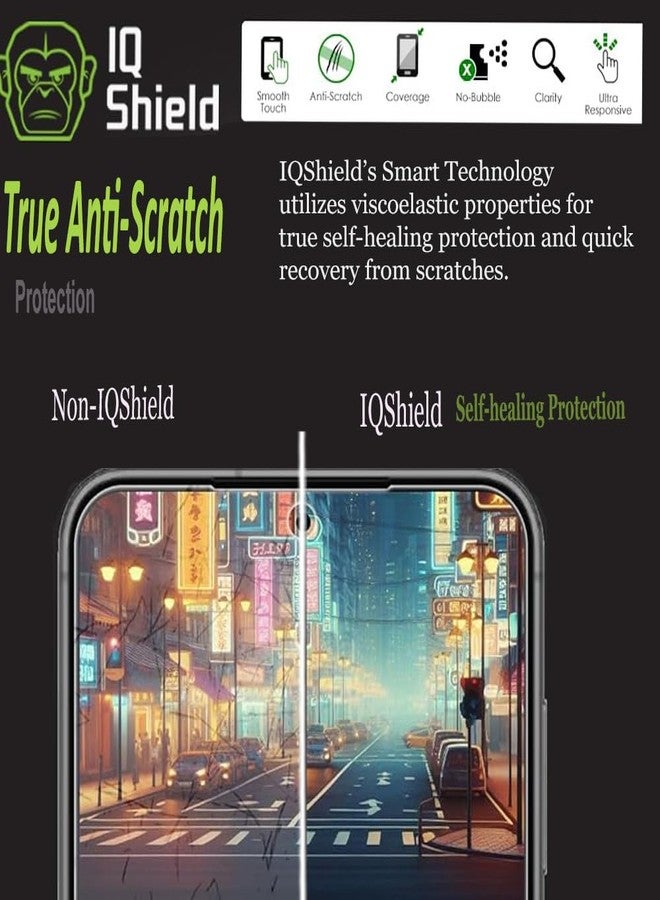 IQShield 2 Pack for Samsung Galaxy S24 Screen Protector: Clear TPU Film, Bubble-Free Installation, Scratch-Resistant, Case Friendly, HD Clarity for Ultimate Protection Fingerprint Unlock - Image 5