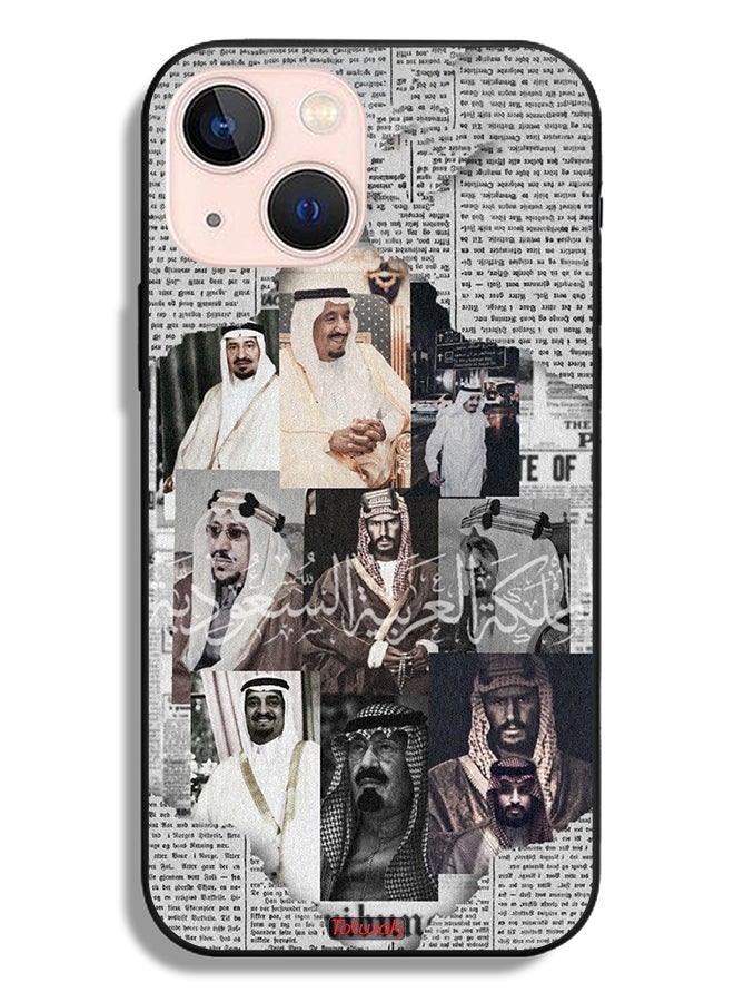 Tolwak Apple iPhone 13 mini Protective Case Saudi Kings In News Paper - Image 2
